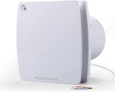 PolkaHome® Badkamer ventilator 100mm – Vochtsensor & Instelbare Nalooptimer – Terugslagklep – Afzuiging badkamer - badkamerventilator