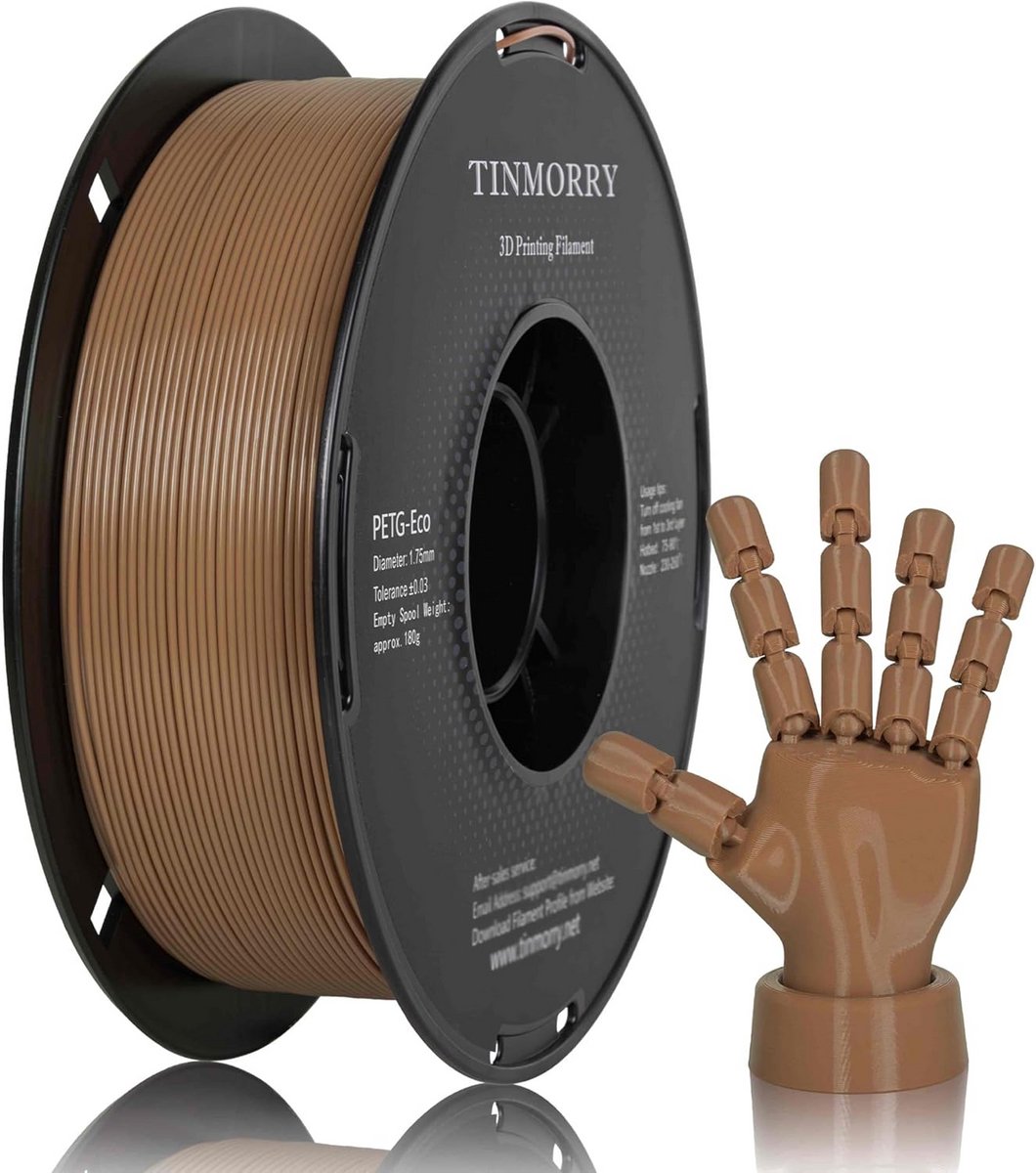 PETG Filament 1.75mm 1kg Bruin voor 3D Printers