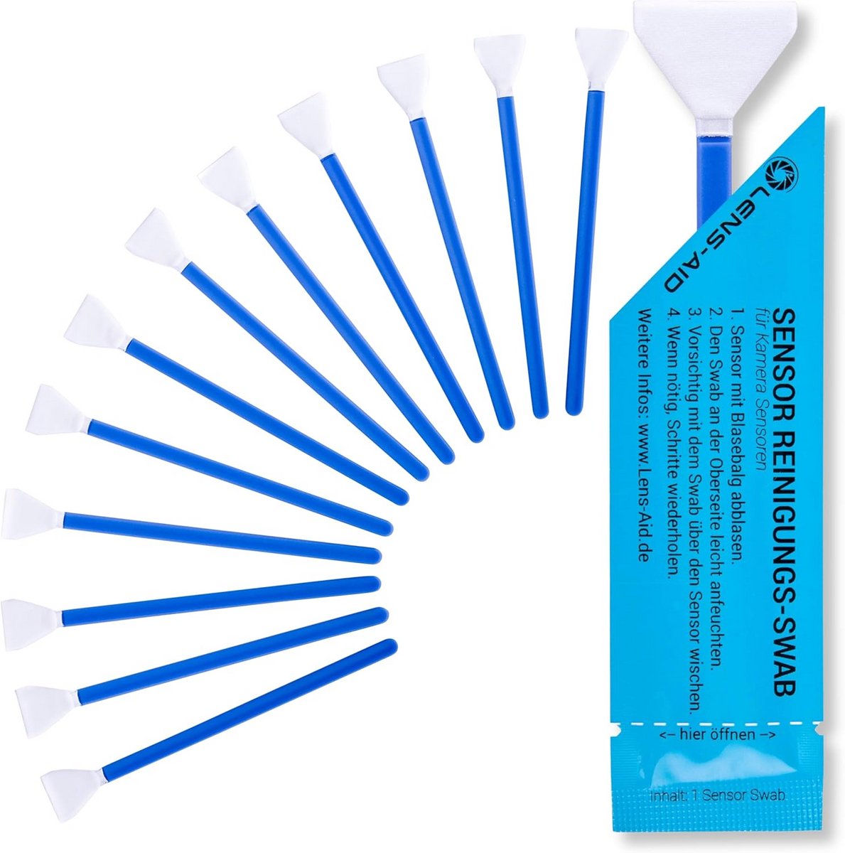 Sensorreinigings Swabs 12mm voor MFT Camera's - 12 Pluisvrije Microvezel Staafjes
