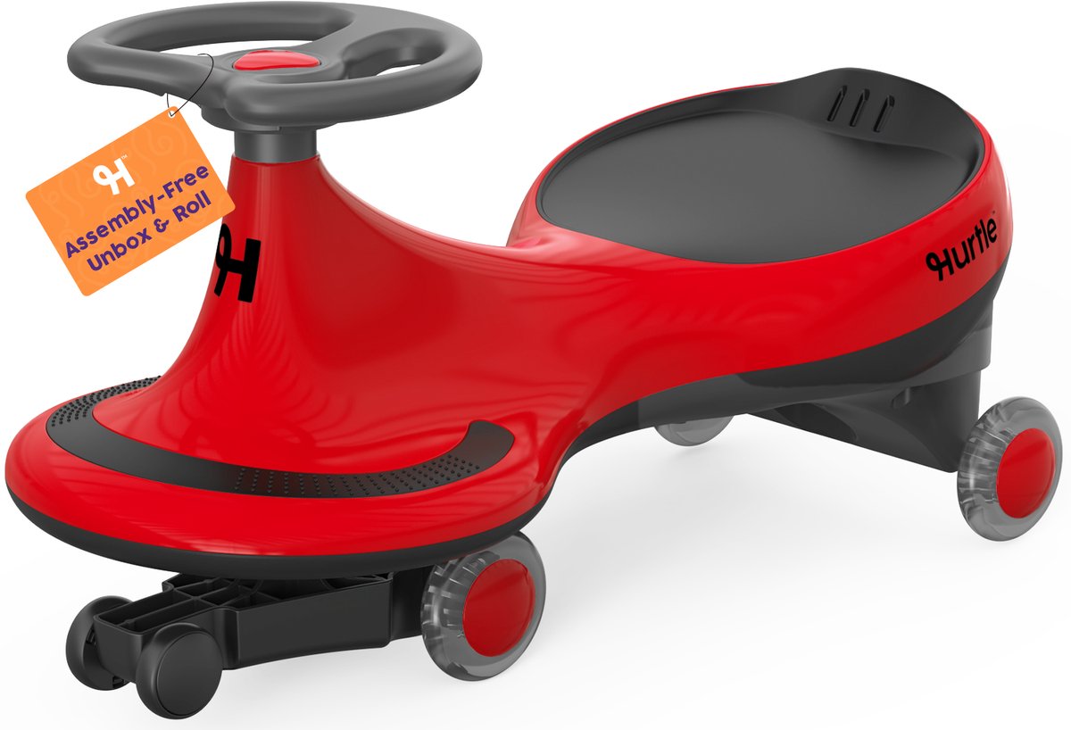 Hurtle Didicar - Wiggle Car - Ride On Auto voor Kinderen vanaf 2 Jaar - Zonder Pedalen of Batterijen - Rood