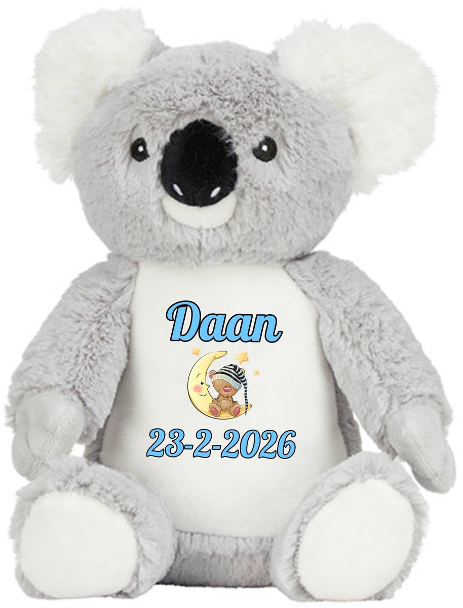 Koala knuffel - kraamcadeau - gepersonaliseerd - naam - geboortedatum - Mumbles