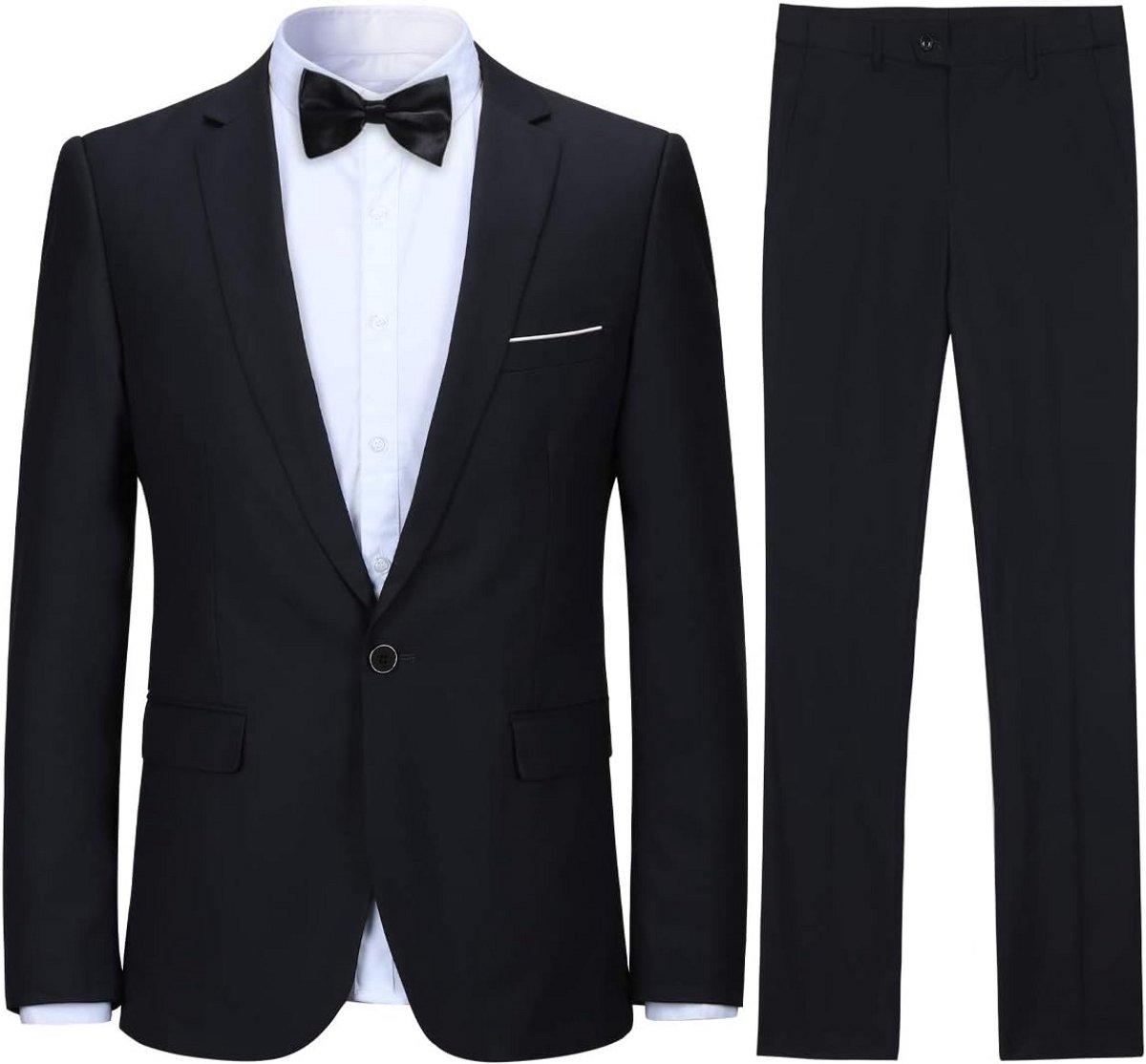 Slimfit Herenpak voor Bruiloft en Zakelijk Gebruik - Kostuum Jas en Broek
