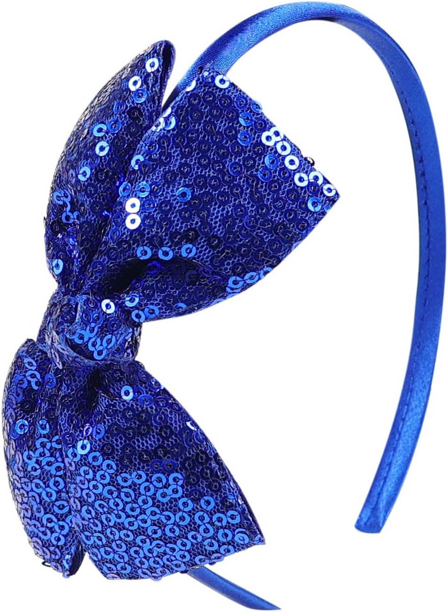 Meisjes haarband koningsblauw met strik haaraccessoire