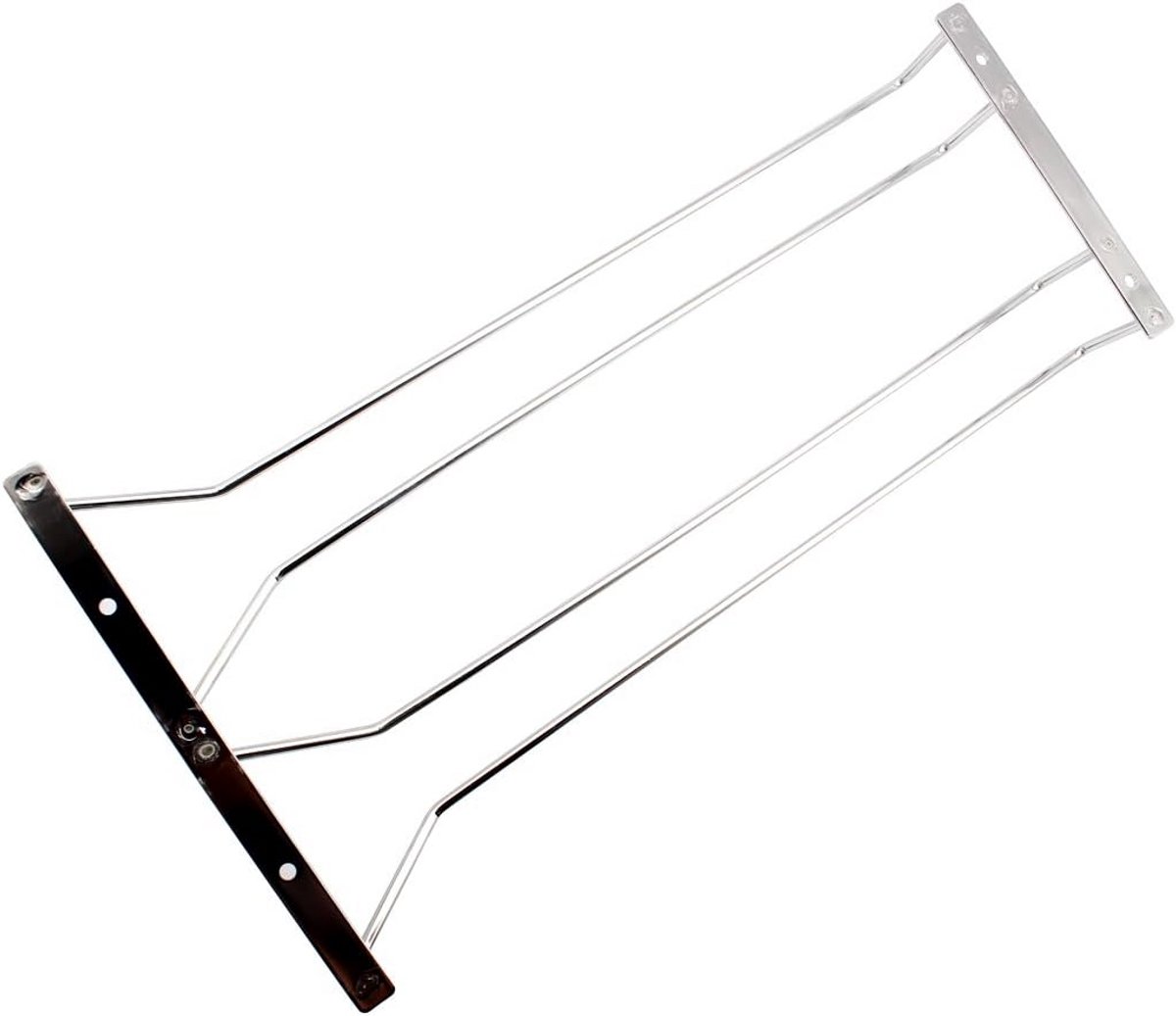 RVS Wijnglashouder Ophangbaar Onder Kast - 40 cm - 2 Rijen