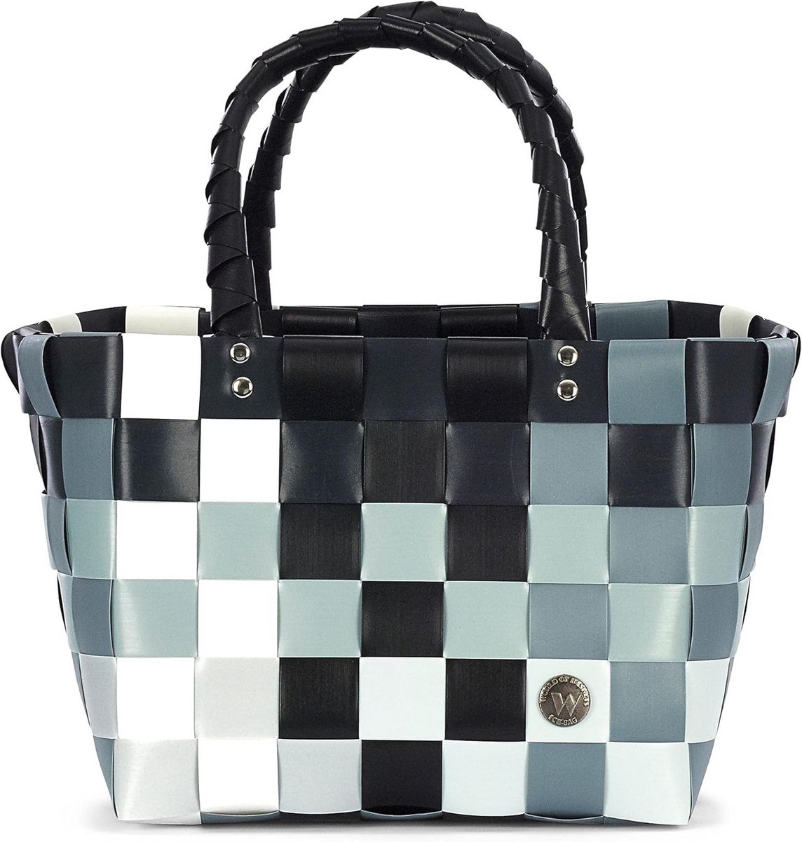 Grote Zwarte Shopper Tas van Duurzaam Synthetisch Materiaal