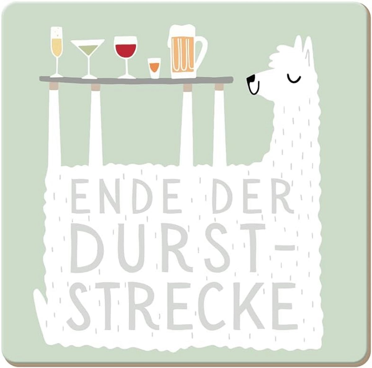 Grappige Kurken Onderzetter Vierkant met Spreuken voor Drankjes