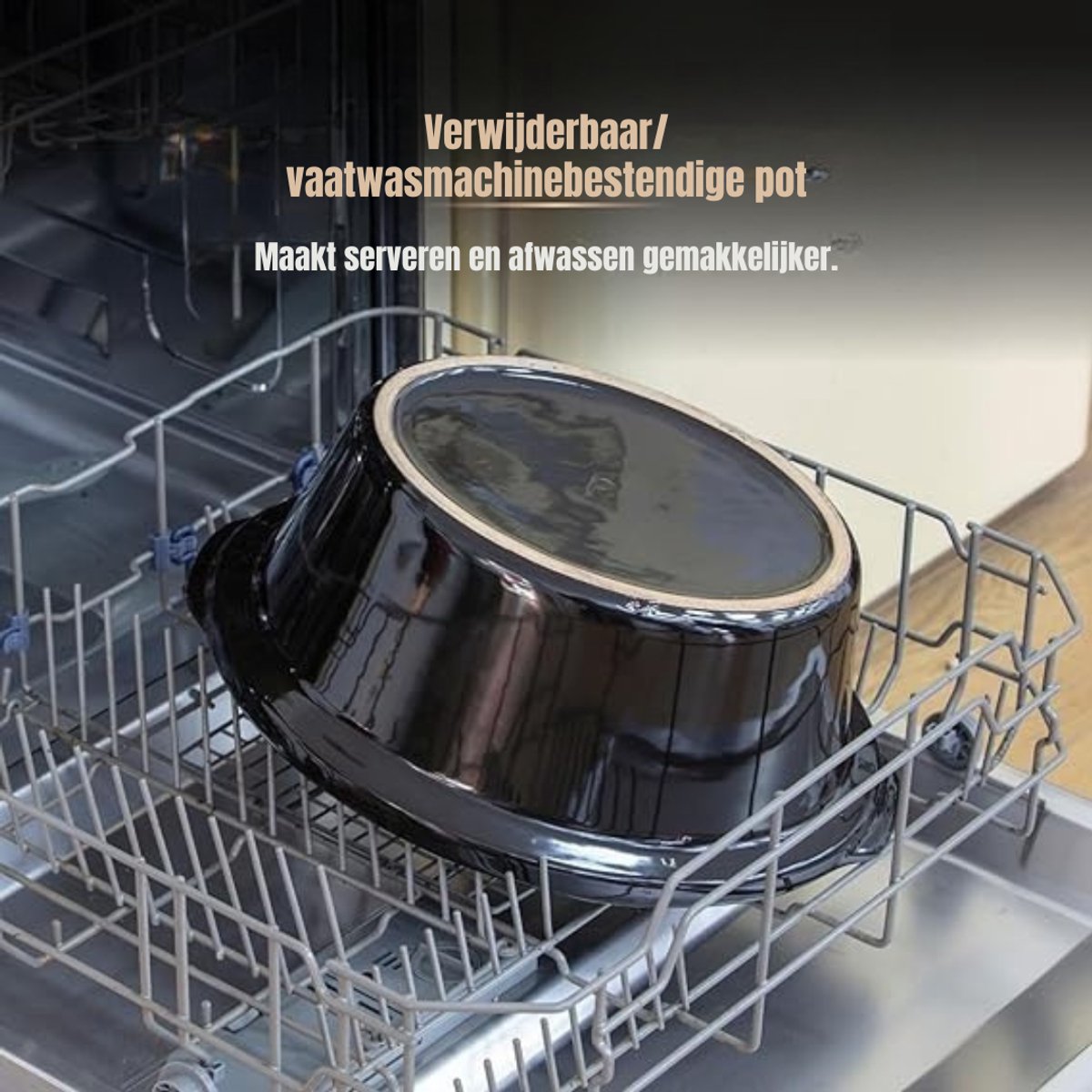 Florixa® Slowcooker met Timer 6.5 Liter - Zwart - afbeelding 3