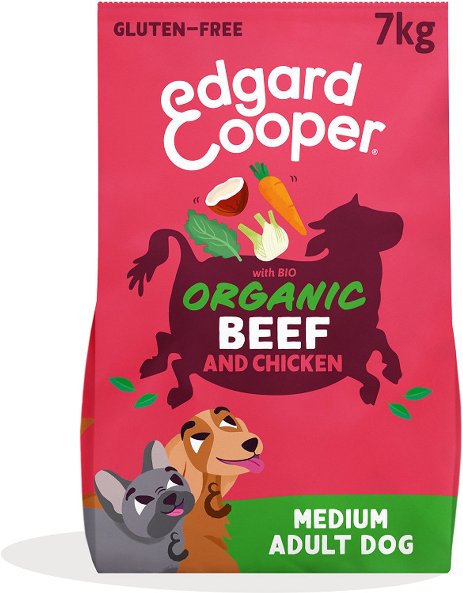 Edgard & Cooper Adult Biologisch - Hondenvoer - Rund - Kip - 7 kg