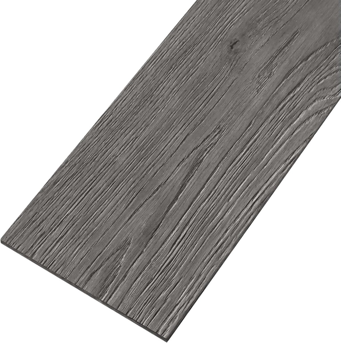 2,51㎡ PVC Vloerbedekking Zelfklevend Vinylvloer Hout-optiek Laminaat Vinyl Tegels Vloer Kleeftegels Slijtvast & Waterdicht Vloerbedekkingen 18 Stuks Planken Set voor Keukens Woonkamer (Donkergrijs) NAIZY