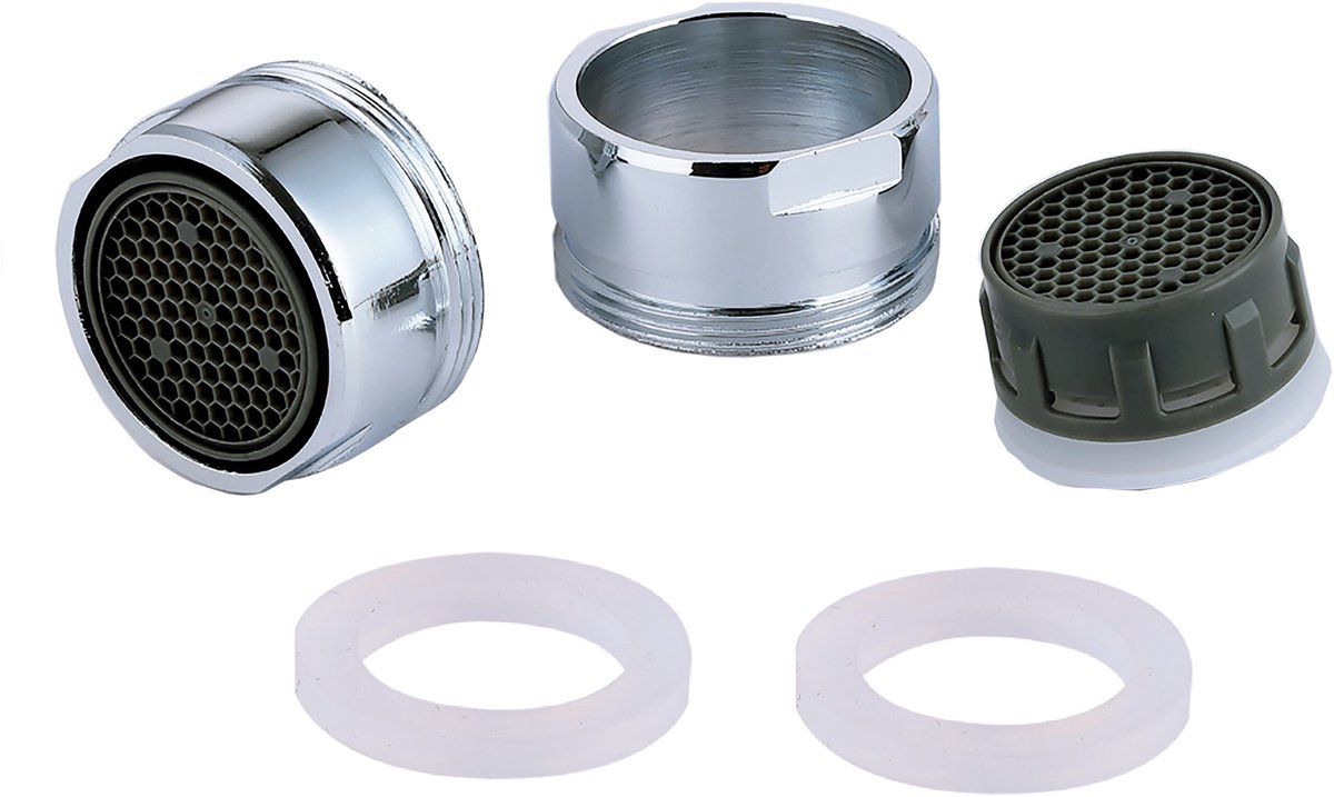 KIRCHHOFF ECO-SAVE Straalregelaar - Chroom - M24AG - 6l/min - Bescherming Tegen Kalkaanslag (2x)