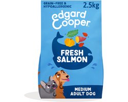 Edgard & Cooper Adult Hondenbrokken Voor Medium Honden, Verse Zalm, 2.5Kg, Hypoallergeen Recept Met Natuurlijke Ingrediënten, Perfecte Vezelbalans