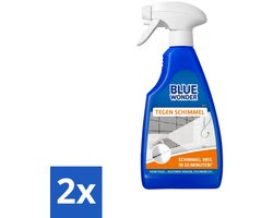 2 x Blue Wonder Tegen Schimmel 500 ml - Schimmelreiniger - Schimmelverwijderaar - Schimmelbestrijding - Schimmel Op Wanden - Schimmel In Badkamer