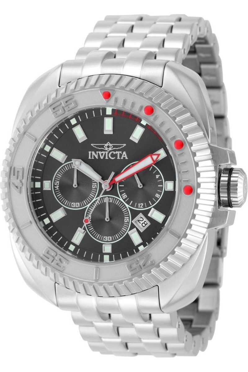 Invicta Coalition Forces 49784 Heren Horloge - Waterdicht - Analoog - Quartz Uurwerk - Roestvrij Staal met zwarte Wijzerplaat - 50mm