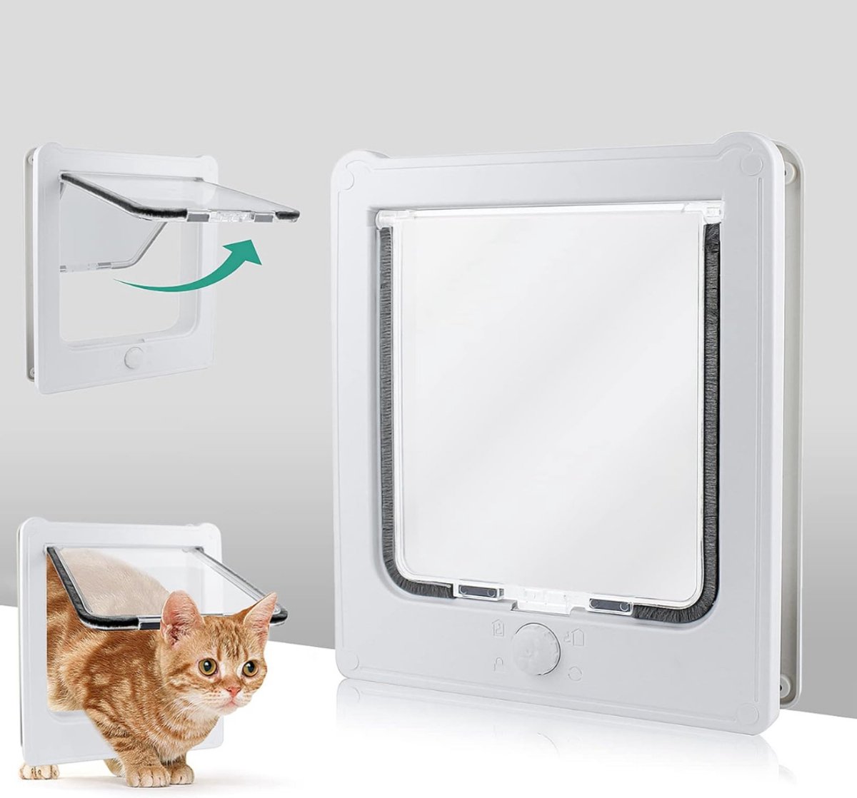 Aura® Kattenluik met Tunnel - Kattenluik - Kattenluik met Tunnel Petsafe - Wit - 24cm x 5cm x 28cm