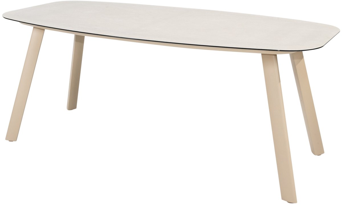 Manolo dining tuintafel printed ceramic 180x95xH75 cm latte Taste 4SO