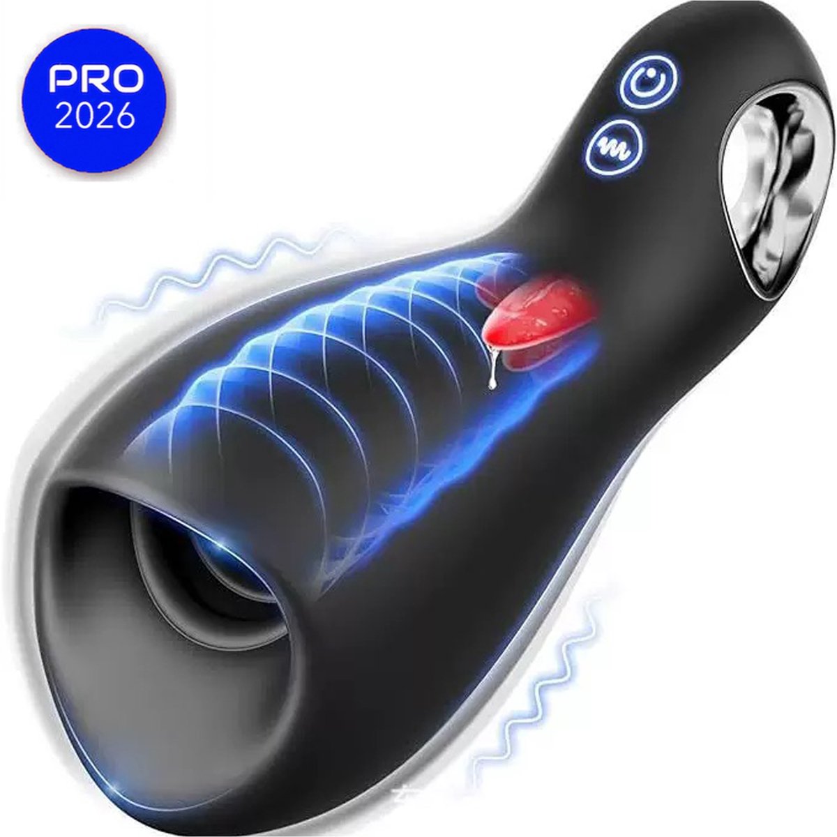 The Sucking V12 - Zuigen Mannen! - Automatische Masturbator voor Mannen – Blowjob Masturbator – Stotende Masturbator - Elektrisch Zuigen + Stoten + Rotatie - Masturbator voor Man Automatisch