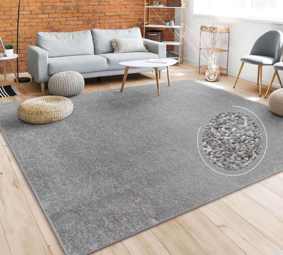 Paco Home Vloerkleed Woonkamer Effen Eenvoudig En Modern Laagpolig, Versch. Afmetingen Kleuren 80x150 cm
