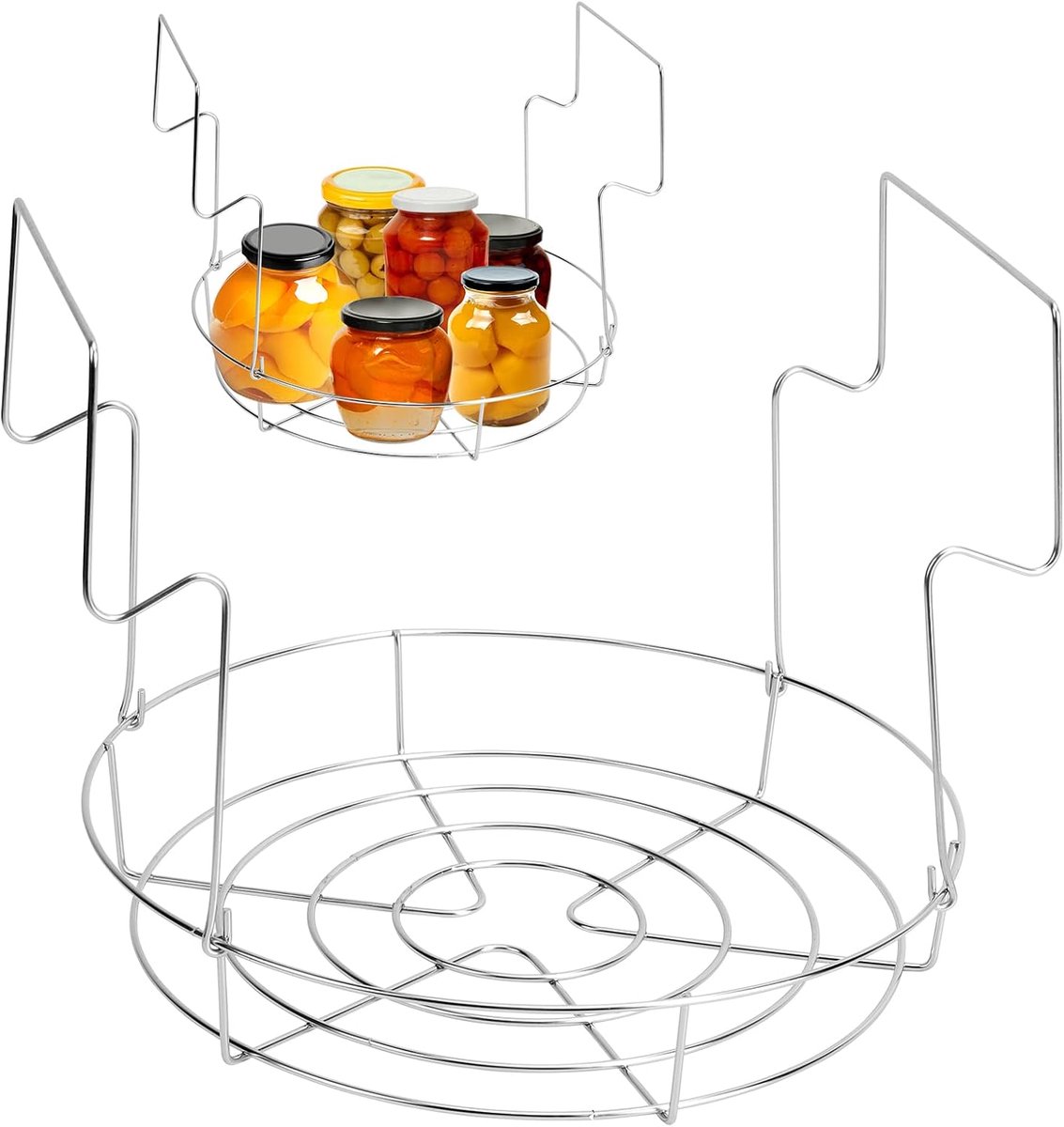 Stoompan Rack - Stoomrek - Stoombloem - Stoominzet - RVS - Opvouwbare Handgreep - Keukenaccessoire