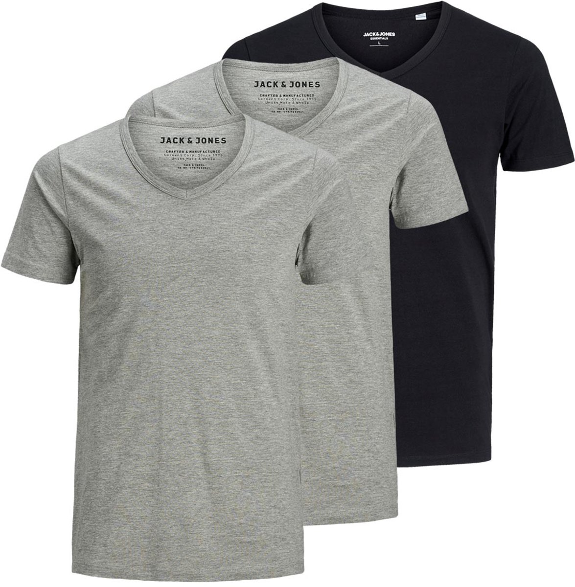 Jack & Jones Heren t-shirt 3 pack Essentials