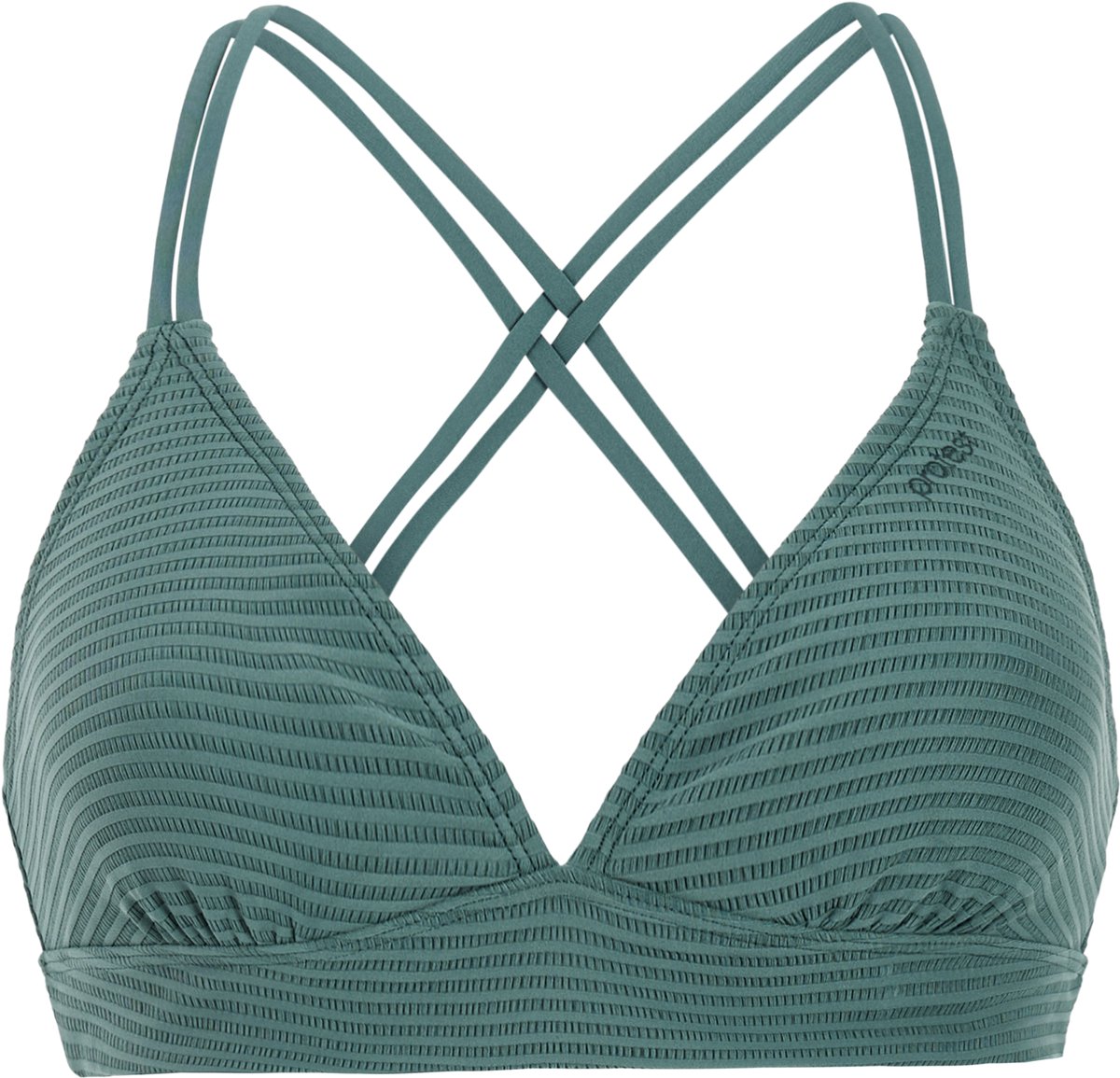 Protest Mm Patio – Triangel bikini top Dames – Kruisbanden – Uitneembare vulling – Mix & Match – Zwart Laurel Green