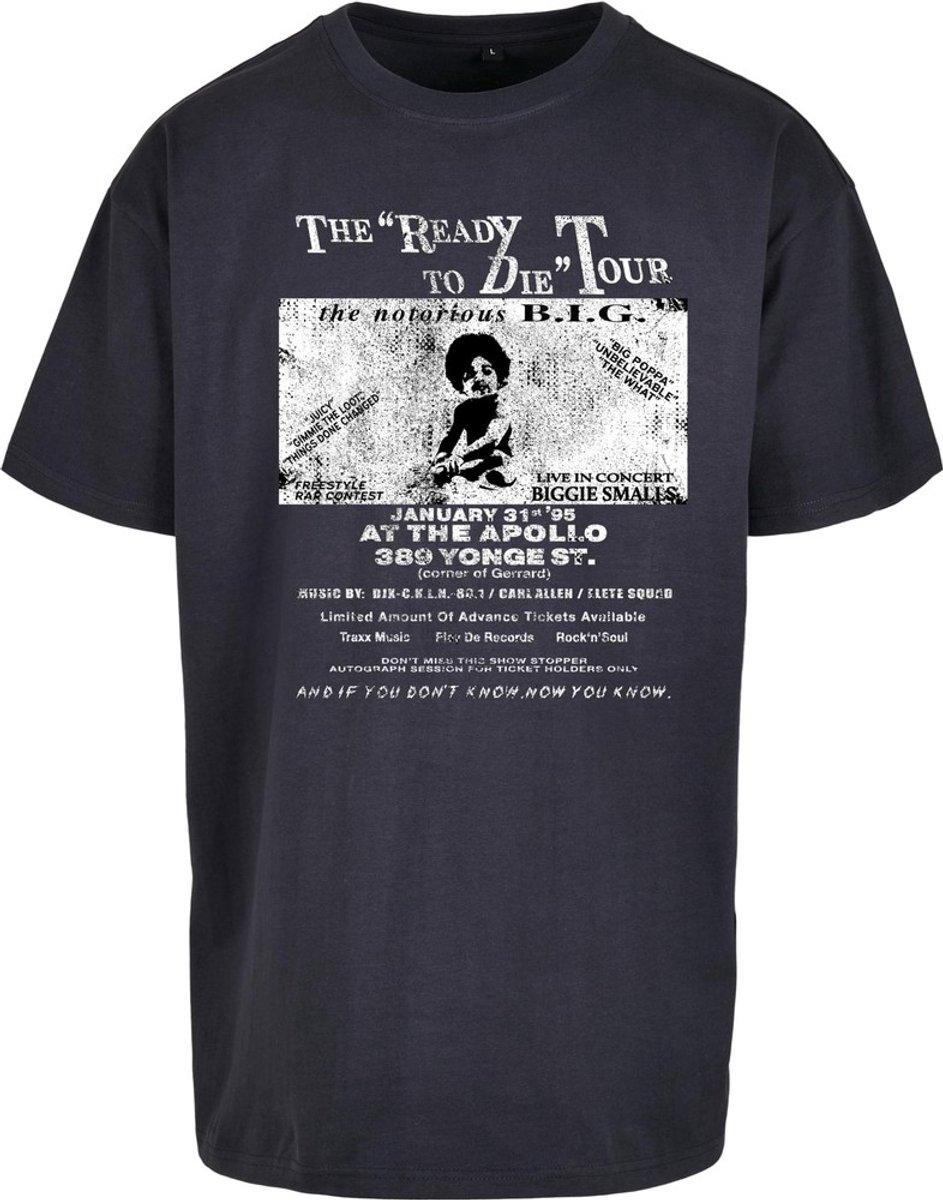 Mister Tee Biggie Smalls Biggie Tour Heren Tshirt S Blauw