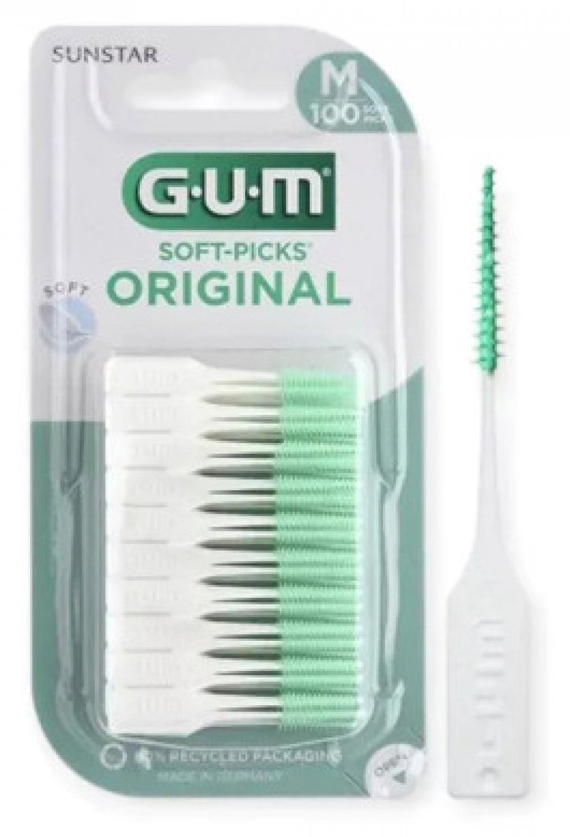 Bol.com GUM Soft-Picks Original Medium - 1x 100 stuks - Voordeelverpakking aanbieding