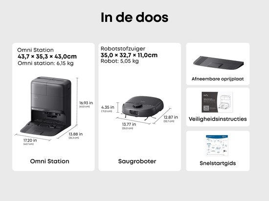 eufy Nieuw 2026 Robotstofzuiger met Dweil C28 Omni - HydroJet-zelfreinigende Dweilrol - Upgrade van X10 Pro - 15.000Pa Zuigkracht - Alles-in-1 Station - Automatisch Dweilen en Drogen - AI-obstakeldetectie