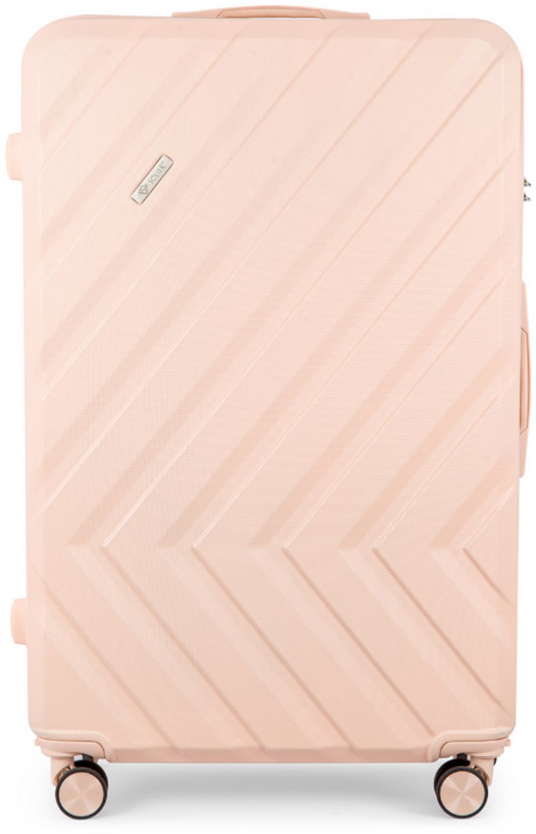 Solier middelgrote reiskoffer op wielen – Koffer Kyoto – 24" M – Harde schaal – Telescoophandgreep – Beige