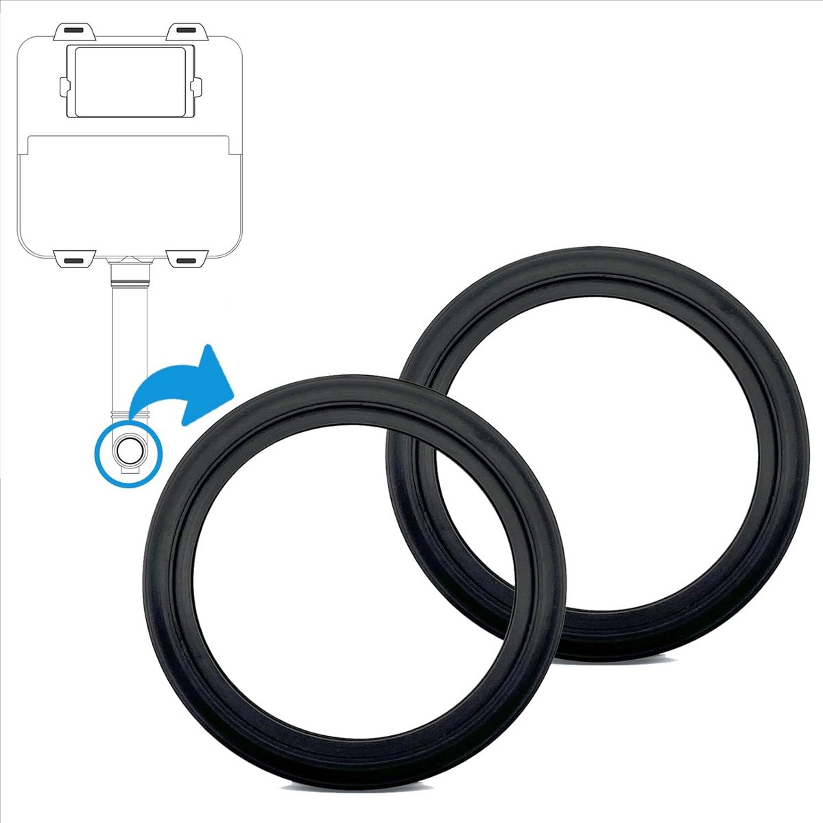 2x Toilet Afdichting Set: Universele Spoelbuis Pakking DN40/45mm - Lekvrije Vervangingsonderdelen