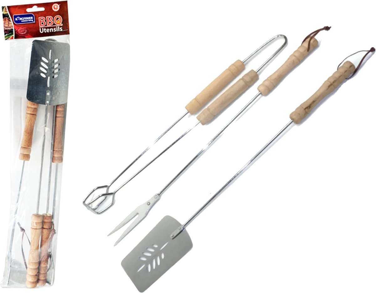 Set van 3 Professionele BBQ Gereedschappen voor Grillen