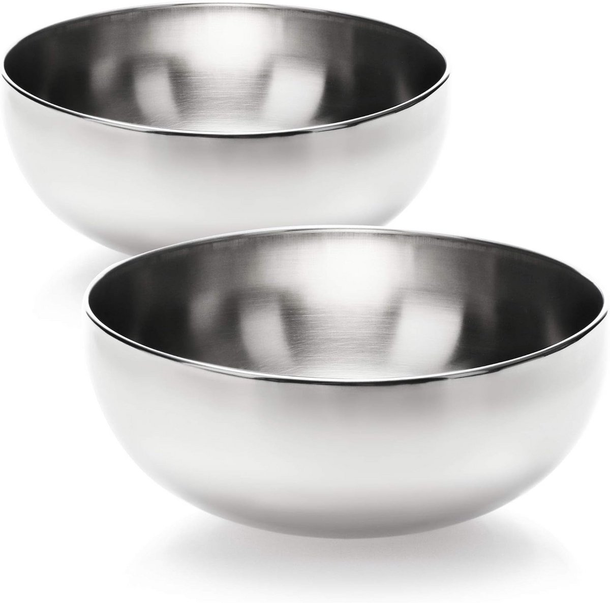 Set van 2 RVS Saladekommen - Mengkom en Fruitschaal (Ø 24 cm)