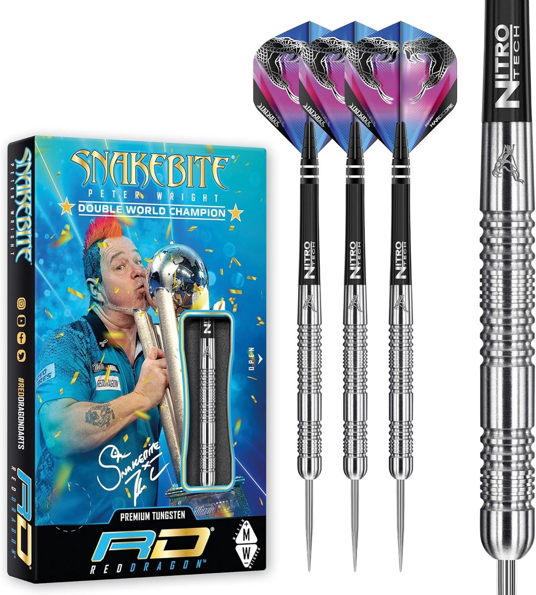 Professionele Tungsten Steeltip Darts 90% met Flights en Shafts