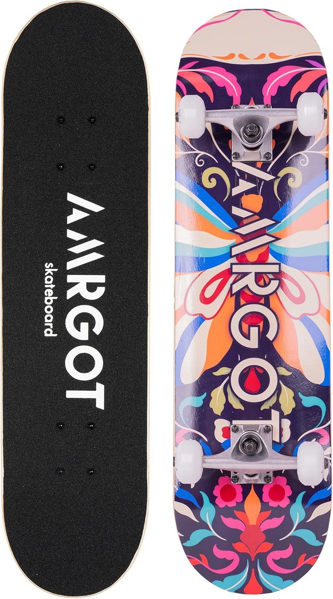 Complete Skateboard voor Beginners - 80x20cm - 7-Laags Esdoornhout - Double Kick Concave voor Kinderen, Jongens en Meisjes