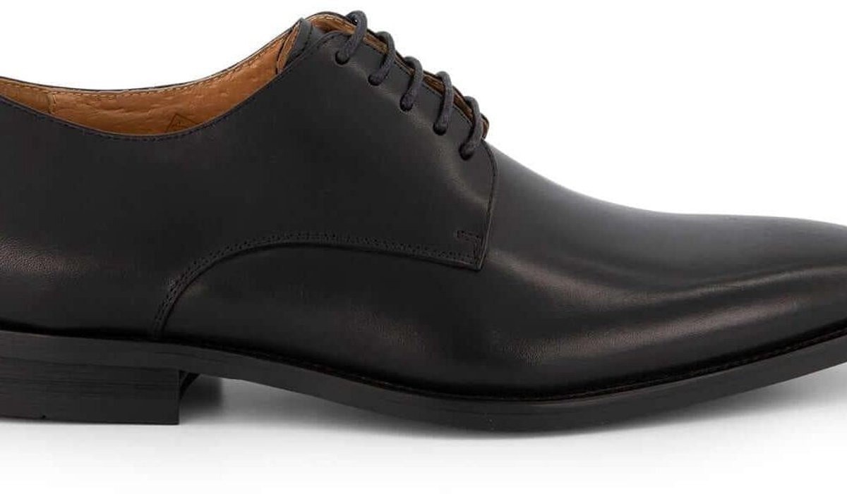 GENTS - Heren schoenen - Veterschoenen - Nette schoenen - Leer - Zwart - Maat 43/43