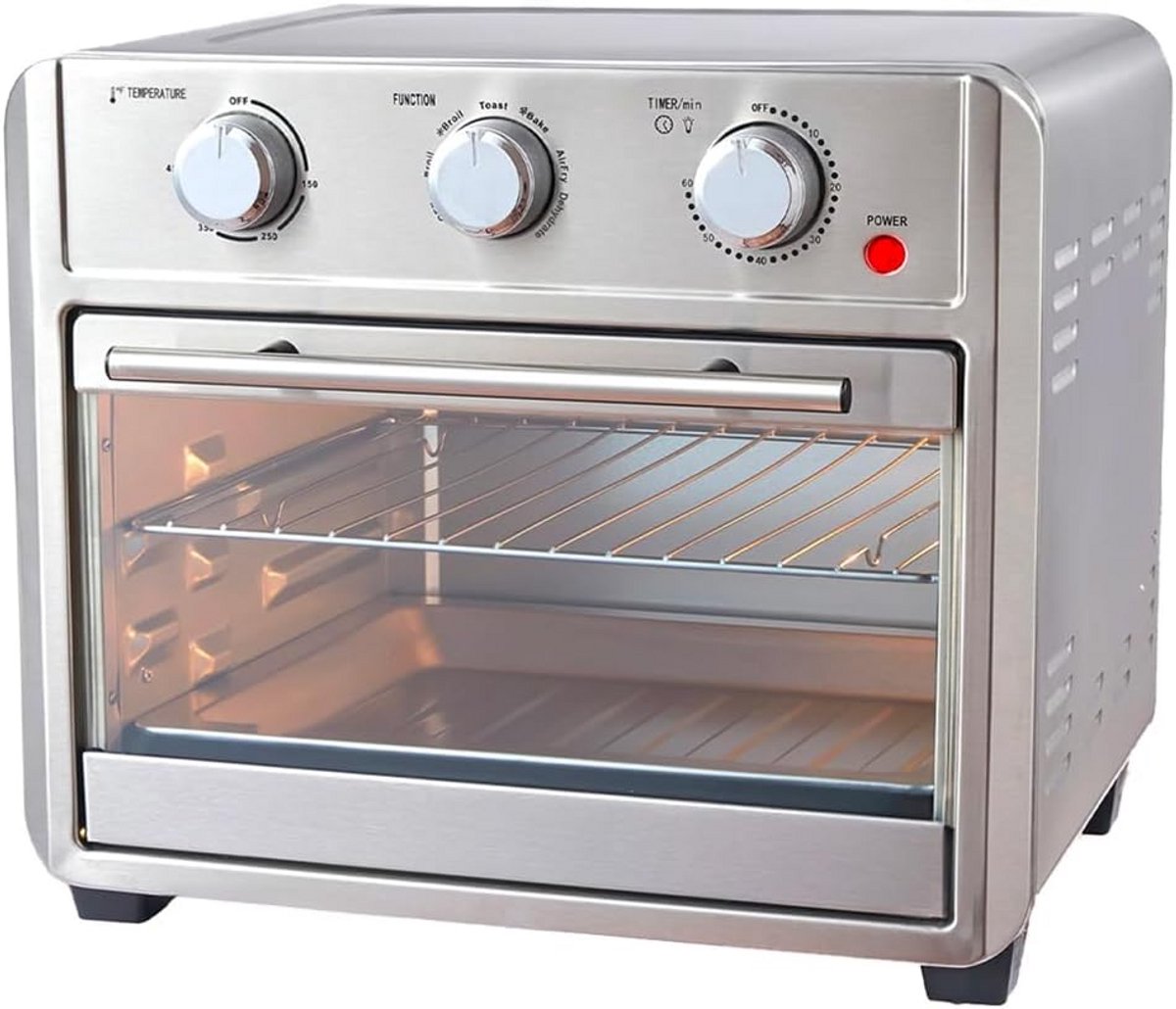 22L Heteluchtfriteuse Oven met Timer - Frituren, Bakken, Braden en Grillen - 1700W