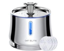 Cat Elite - RVS Drinkfontein Kat - Mist - Waterdispenser incl. 3 filters