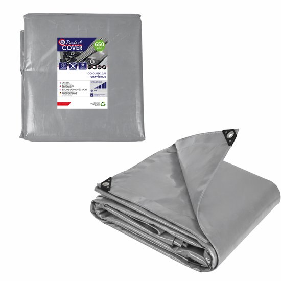 Bâche De Protection Argentée Extra-Résistante 3x4m - Imperméable Et Polyvalente