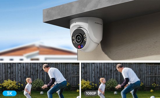 Foscam W5EP PoE Outdoor Beveiligingscamera - 3K - IP-camera met Alarmlichten, AI Detectie en 2-weg Audio - Wit van Merkloos — afbeelding 4