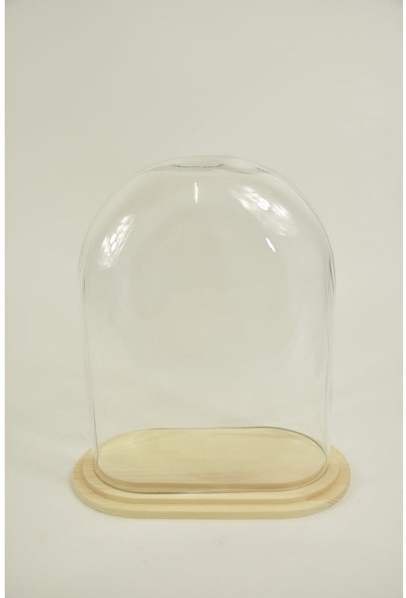 Gifts Amsterdam Stolp Ovaal 24 X 12,5 X 30 Cm Glas/houten