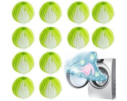 Verpakking van 24 herbruikbare nylon shampooballen voor huisdierharen, geschikt voor de wasmachine en droger, verwijdert katten- en hondenhaar, beschermt kleding en is milieuvriendelijk.
