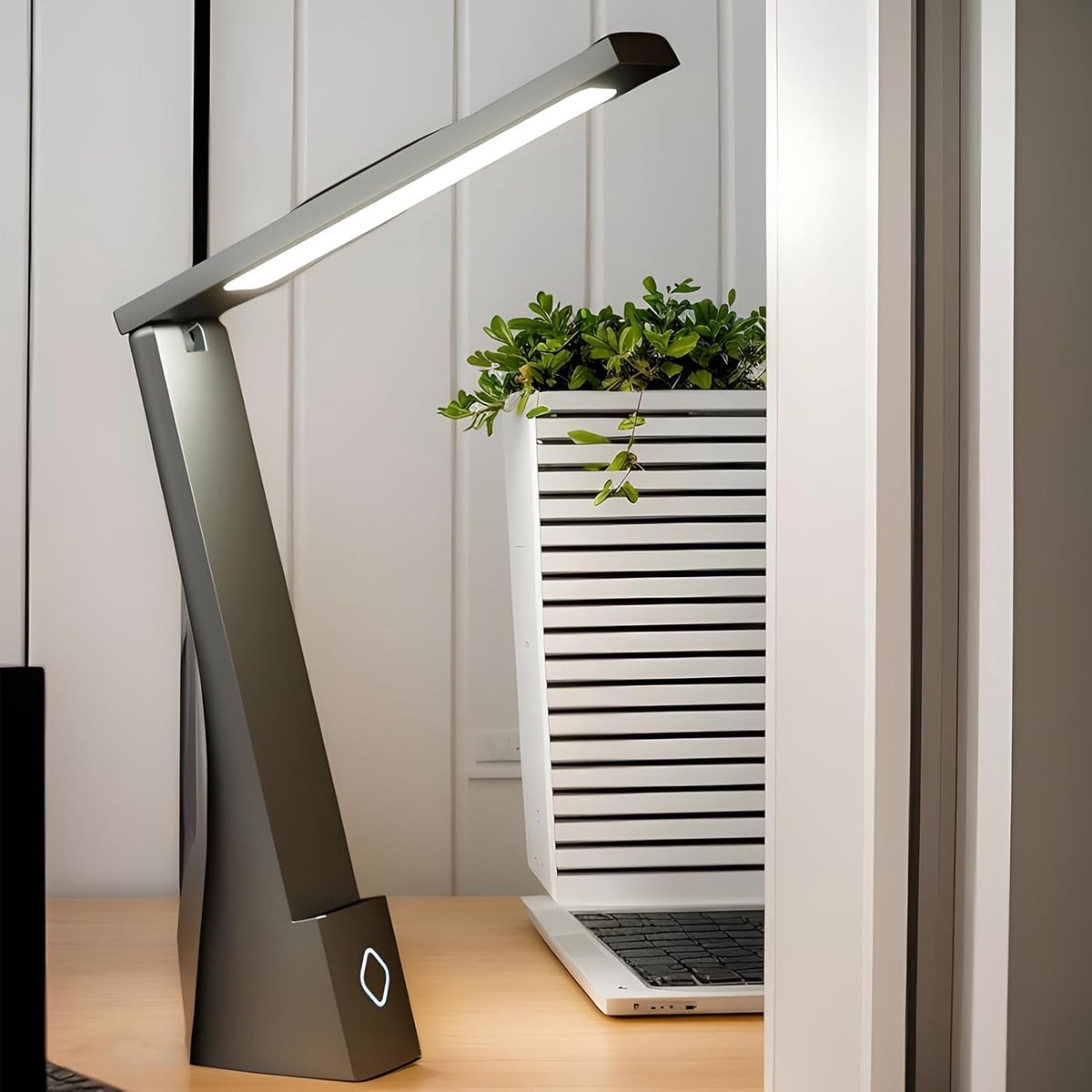 Oplaadbare Bureau Lamp - LED Leeslamp met Oogbescherming - Aanraak Dimmen voor Studie en Slaapkamer - Opvouwbare Lezen en Schrijven Lamp - Opvouwbaar en Draagbaar - Zwart Kleur — cadeau in Gadgets - foto 8