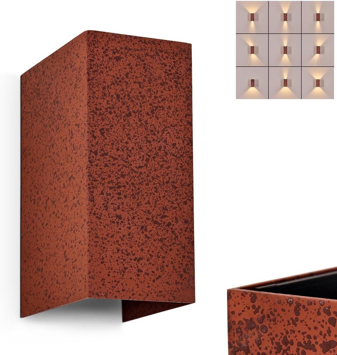 RVS Buitenwandlamp met Richtbaar Licht (Up & Down) - IP44 Geschikt voor Tuin en Entree