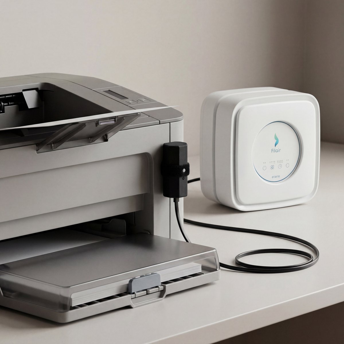 Filair Luchtreiniger - Met Print link - 3 in 1 filter - Luchtreinigers met Hepa Filter - Air Purifier - 36m² - Wit