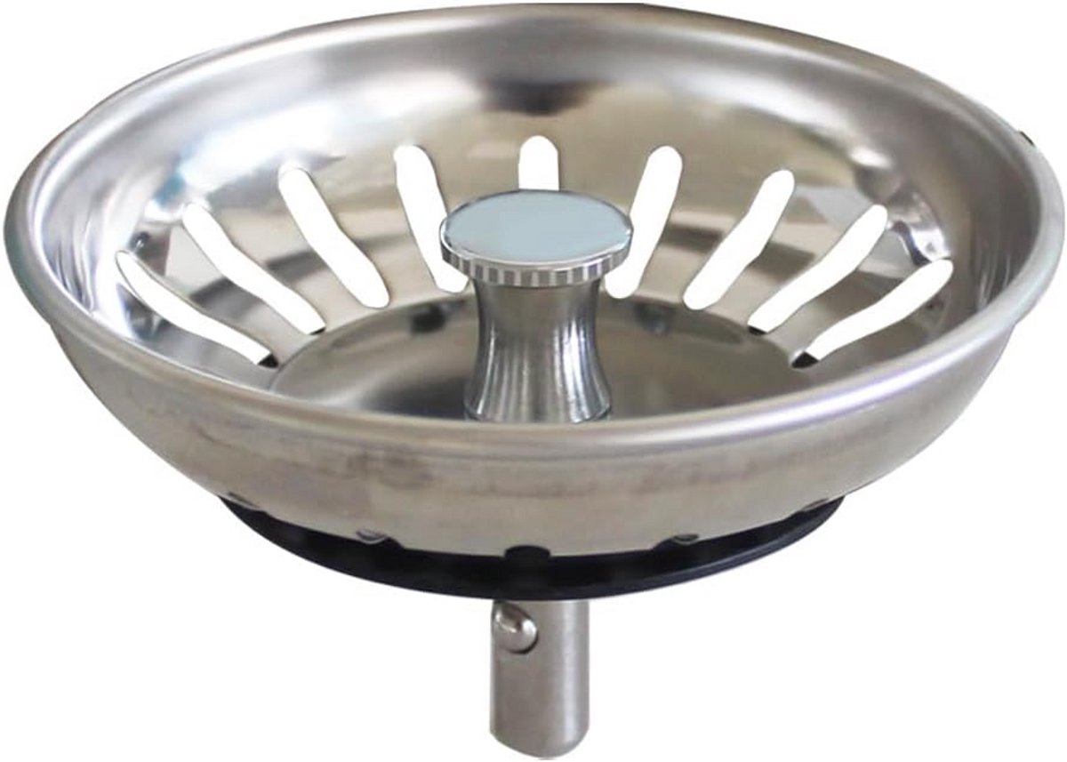 RVS Keukenzeef Met Stop, Afvoerplug Voor Spoelbak Diameter 83mm