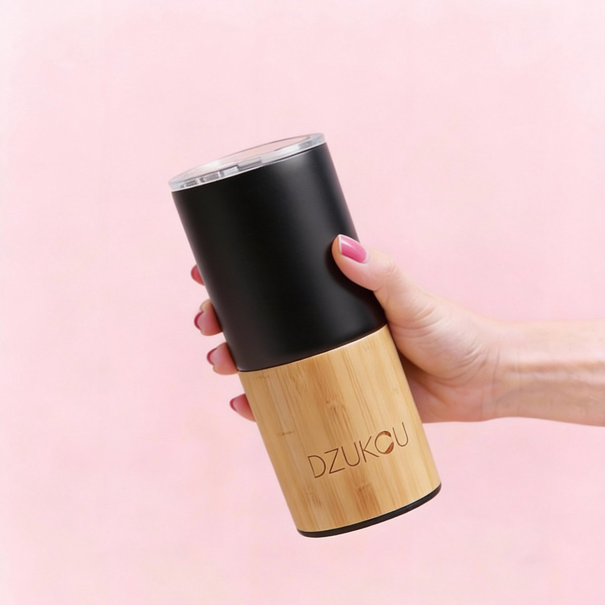 Dzukou Koffiebeker to go 470 ml RVS Bamboe – Herbruikbaar & lekvrij design — cadeau in Koken & Dineren - foto 2