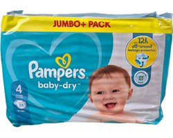 Pampers Baby-Dry Luiers - Maat 4 - 9 tot 14kg -86 stuks