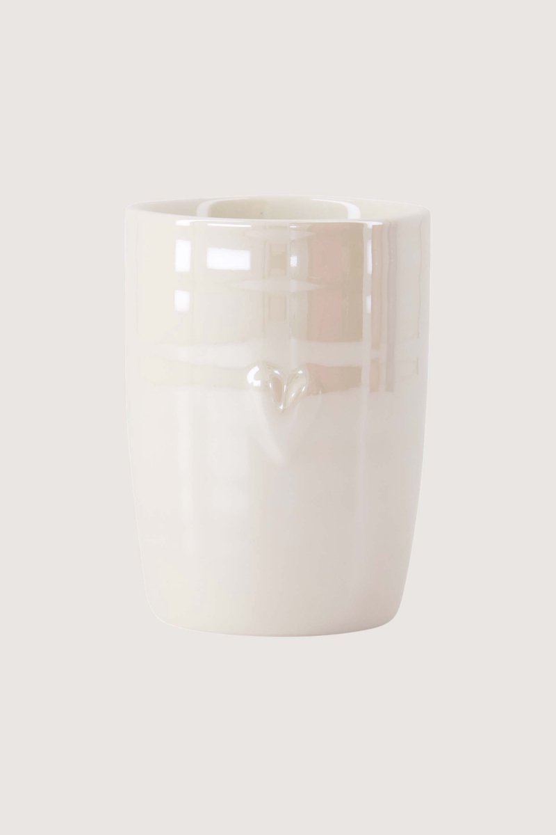 Koffiemok parelmoer hartje Zusss