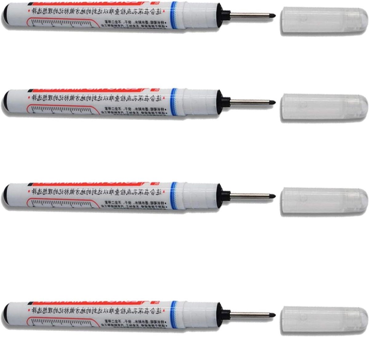 Boorgatmarker voor markering van lastig bereikbare plekken - set van 4 blauwe markers