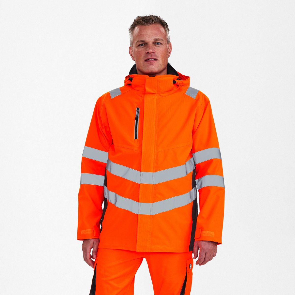 Engel Safety parka shelljack 1145-930 - Hi-vis Orange / Anthracite Grey - XL