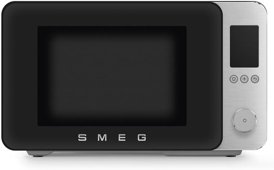 SMEG MOC02BLMEU - Combi-magnetron met grill - Airfry - 25 programma's - Soft-close - 2100W - Inverter technologie - 27L - Mat Zwart